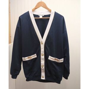 Vintage 1980s Euro Joy Jersey cardigan size large